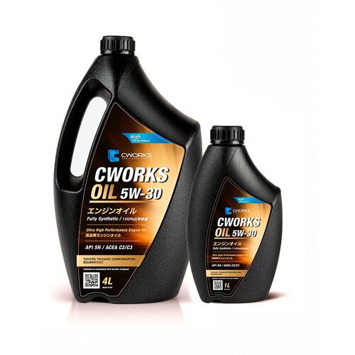 Cworks cworks oil 5w-30 c2/c3, 5l масло моторное промо комплект (1 промо коробка, 4л+1л) a130r8004a