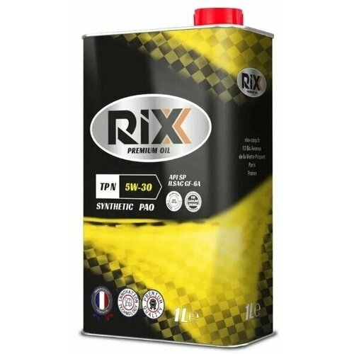 Масло моторное RIXX TP N 5W-30 SP GF-6A синтетическое 1 л (PAO) (RX0006TPN, RX0006TPN)