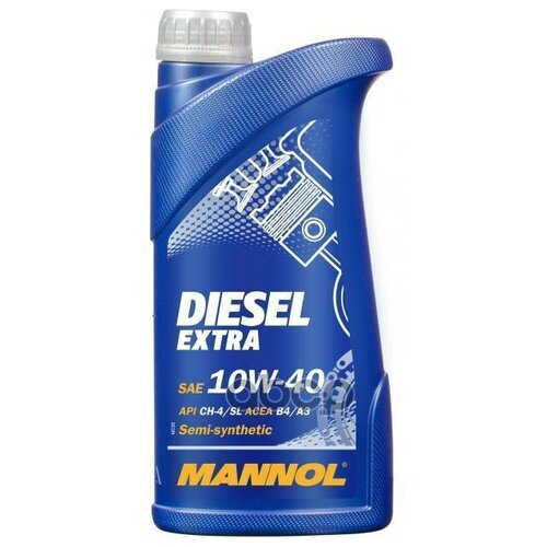 MANNOL Масло Моторное 10w40 Mannol 1л Полусинтетика Diesel Extra Ch-4/Sl, B3/A3