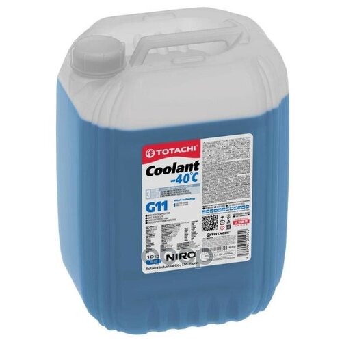 Антифриз, Готовый Раствор Niro Coolant G11 -40°c Синий 10кг TOTACHI арт. 46310