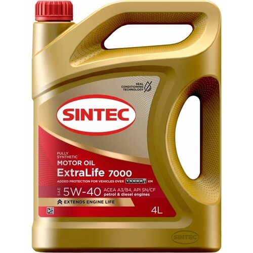 Моторное масло Sintec ExtraLife 7000 5W-40 A3/B4 4л 600254