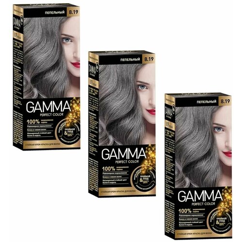 GAMMA Perfect color Краска для волос 8.19 Пепельный набор 3шт