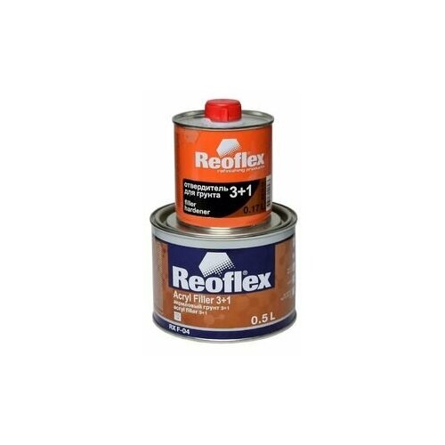 Reoflex Акриловый грунт 3+1 серый (0,5л+0,17л)