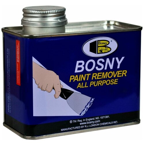 Смывка краски с металла Bosny Paint Remover, 400 гр / Удалитель старой краски / Очиститель краски. Товар уцененный