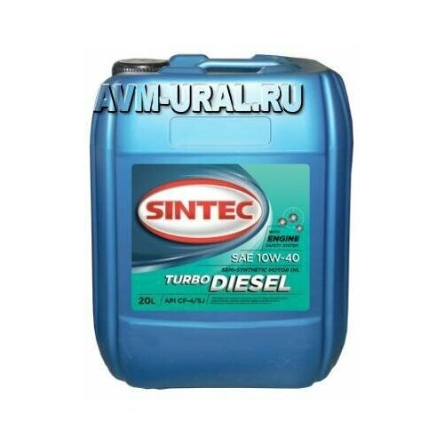 SINTEC 122446 Масло Sintec 10/40 Turbo Diesel API CF-4/CF/SJ п/синтетическое 20 л