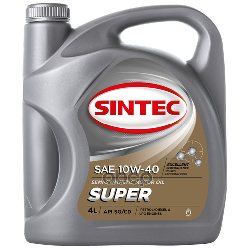 Моторное масло SINTEC SUPER 3000 SAE 10W-40 SG/CD 4л