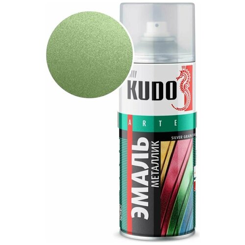 KUDO Эмаль универсальная металлик зеленая олива KU-1056