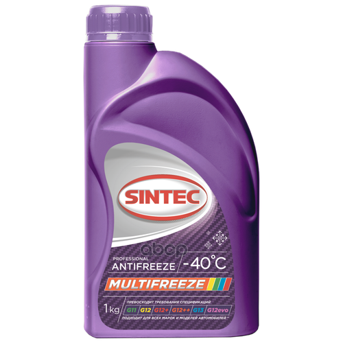 Антифриз Sintec Multifreeze G12 Готовый -40c Сиреневый 1 Кг 800533 SINTEC арт. 800533