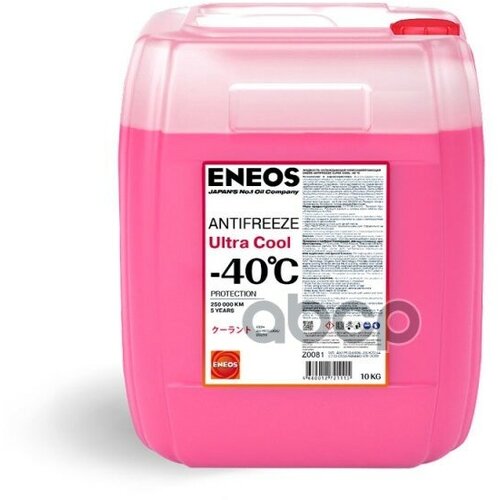 Жидкость Охлаждающая Antifreeze Ultra Cool -40°c (Pink) G12+ 10кг ENEOS арт. Z0081