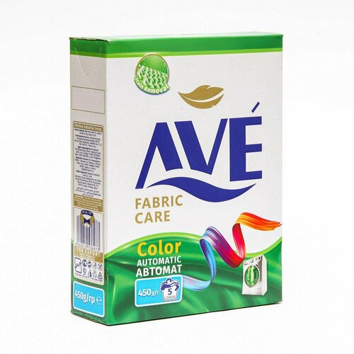 AVE Порошок стиральный автомат для стирки цветных тканей 450гр