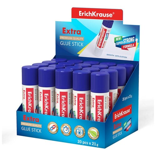 Клей-карандаш ErichKrause Extra, 21 г, 3 шт.