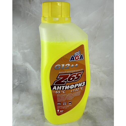 Антифриз "Aga" желтый 1кг -65С +132С охлаждающая жидкость
