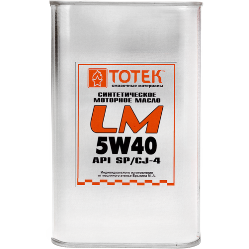 Синтетическое Моторное масло тотек LM-Road Racing SAE 5W40,5л