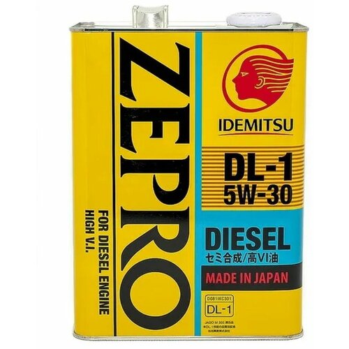 Масло моторное 5W30 IDEMITSU 4л полусинтетика Zepro Diesel DL-1