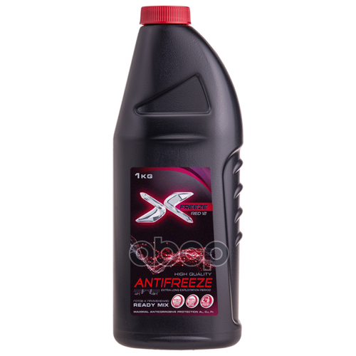Антифриз X-Freeze Red (Красный-40) 1кг. G12 (Черная Канистра) X-FREEZE арт. 430206073