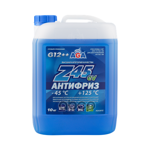 Антифриз Готовый К Применению Синий -45С 10 Кг G-12++ Aga Antifreeze Aga-Z45 Premix AGA арт. aga307z