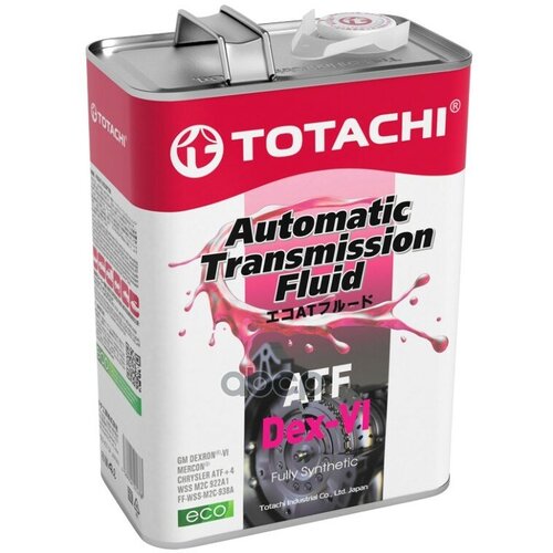 Масло Трансмиссионное Totachi Atf Dex- Vi Синтетическое 4 Л 4589904521478 TOTACHI арт. 20904