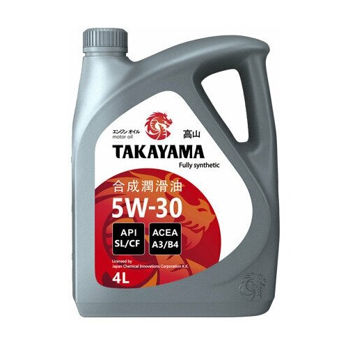Масло моторное синтетическое TAKAYAMA 5W30 API SL/CF ACEA A3/B4 4л