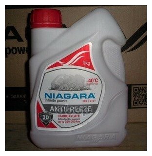 Niagara 096903 1kg_антифриз G12+ ! 1kg, Красный Карбоксилатный Готовый -40°c NIAGARA арт. 096903