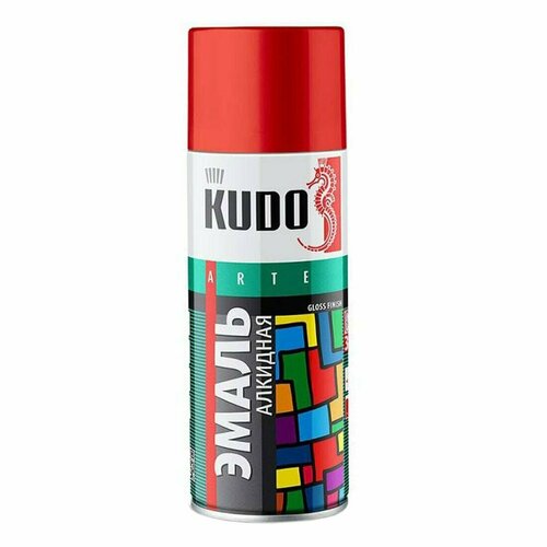 Краска-эмаль KUDO универсальная алюминиевая,334гр