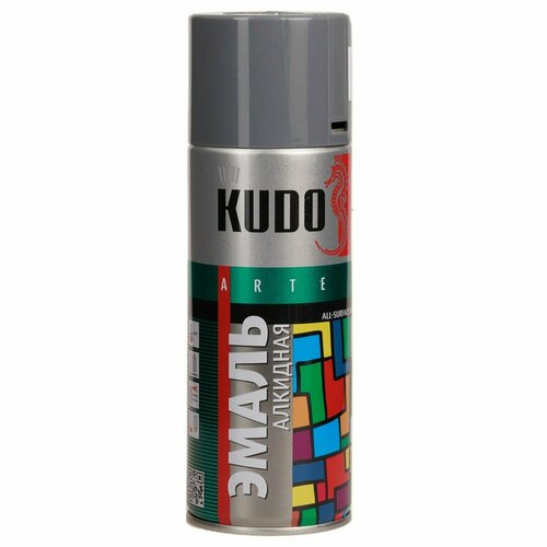 Краска-эмаль KUDO 1017 универсальная темно-серая,520мл