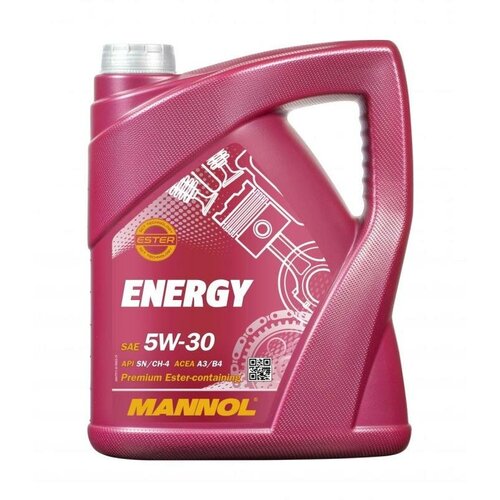 Моторное масло 7511 MANNOL ENERGY, SAE 5W-30, синтетическое, 5 л.