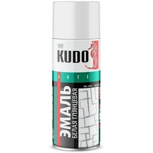 Эмаль универсальная алкидная белая глянцевая KUDO KU-1001 2шт