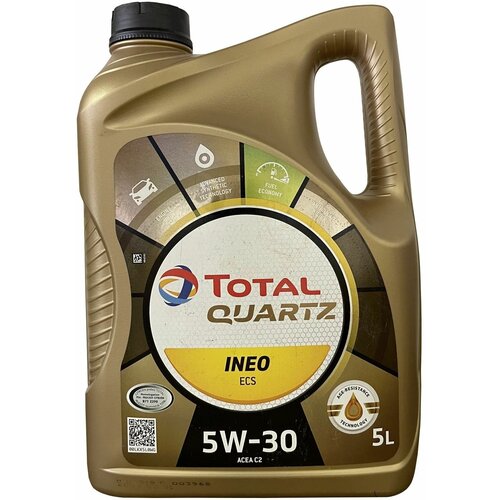 Моторное масло TOTAL Quartz Ineo ECS, 5W-30, 5л, синтетическое [213683]