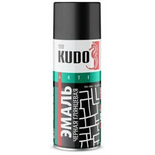 Эмаль универсальная алкидная черная матовая KUDO KU-1102 2шт