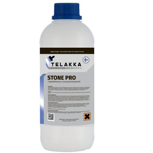 Пропитка с улучшенной формулой для долговременной защиты камня (гидрофобизатор) Telakka GIDROFOB STONE PRO 1л