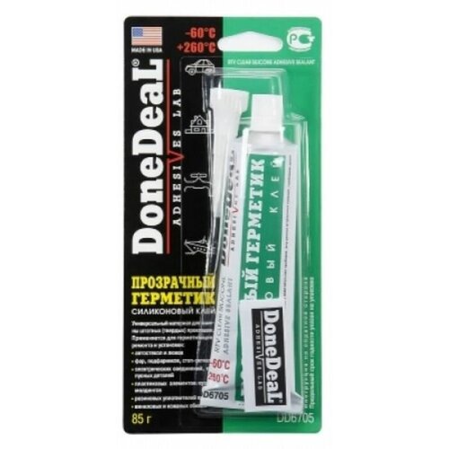 Герметик силиконовый DONE DEAL прозрачный 85г