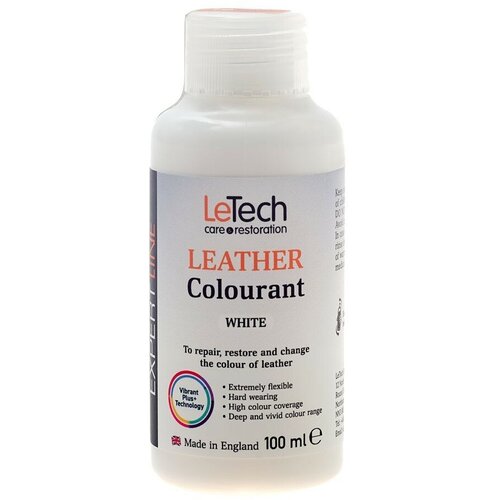 LeTech Краска для кожи Leather Colourant (100 мл, White (белый))