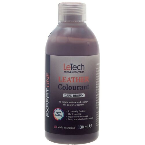 LeTech Краска для кожи Leather Colourant (100 мл, Dark Brown (тёмно-коричневый))