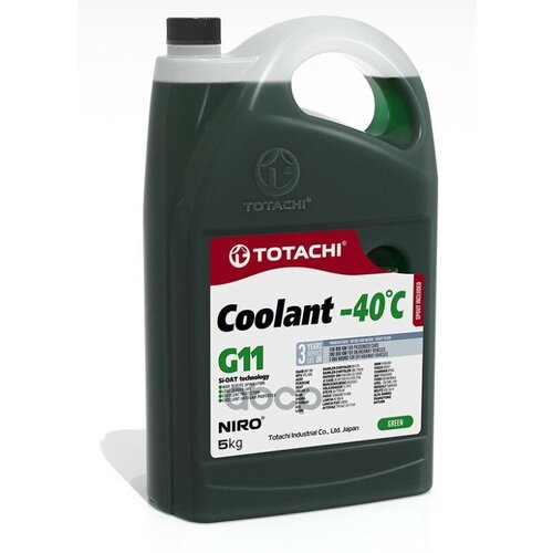 Антифриз Niro Coolant Green -40C G11 Зеленый 4.5Л. TOTACHI арт. 43205