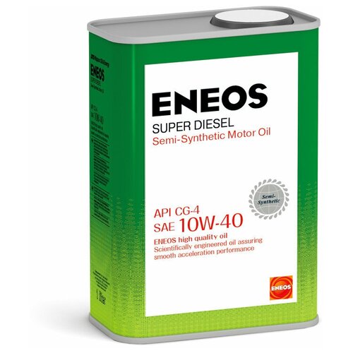 Масло моторное Eneos Super Diesel 10w40 полусинтетическое, CG-4, для дизельного двигателя, 1л