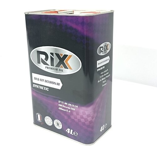 Масло трансмиссионное RIXX TR D ATF DEXRON-III синтетическое 4 л
