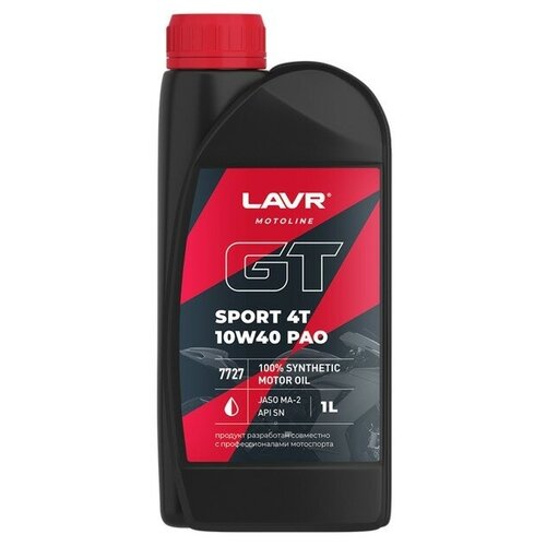 LAVR Моторное масло LAVR MOTO GT SPORT 4T, 1 л Ln7727