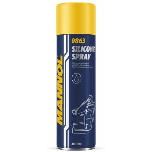MANNOL 9863 Смазка водоотталкивающая силиконовая Silicone Spray 400мл