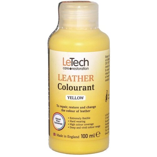 LeTech Краска для кожи Leather Colourant (100 мл, Yellow (желтый))