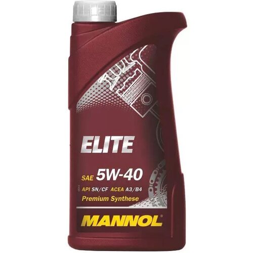 Масло моторное 5W40 MANNOL 1л синтетика Elite SN/CF, A3/B4