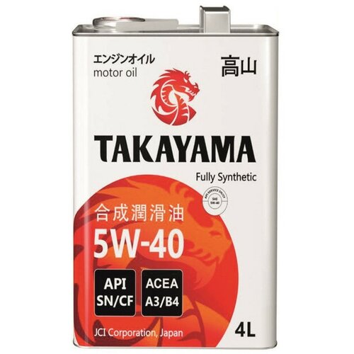 Масло моторное TAKAYAMA API SN/CF ACEA A3/B4 SAE 5W-40 4л