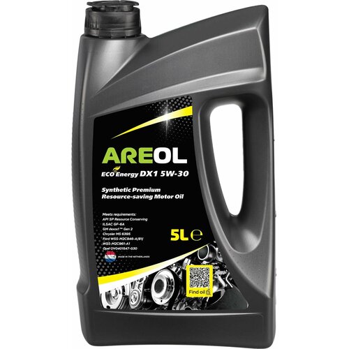 AREOL ECO Energy DX1 5W30 (5L)_масло моторное! син.\API SP RC, ILSAC GF-6A, Dexos1 Gen 2 AREOL 5W30AR074 | цена за 1 шт | минимальный заказ 1
