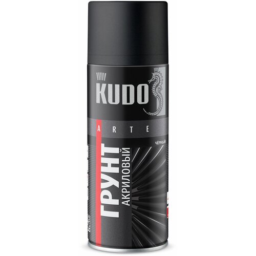 Грунт акриловый KUDO универсальный для черных и цветных металлов Чёрный