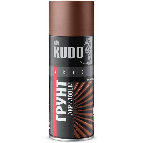 Грунт акриловый KUDO универсальный для черных и цветных металлов Красно-коричневый