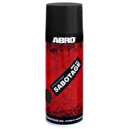 ABRO Краска-спрей Abro SABOTAGE 4 чёрный матовый, 226 г/272 мл SPG-004