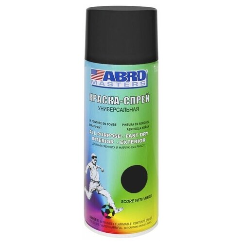 ABRO Краска-спрей ABRO MASTERS, 226 г/272 мл, черный матовый SP-012-AM