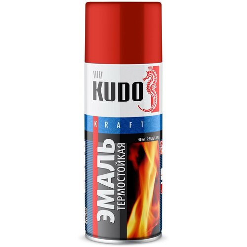 Эмаль термостойкая KUDO Красная матовая