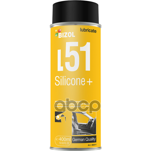 BIZOL 80011 Смазка силикон-спрей BIZOL 0,4л Silicone+ L51 1шт
