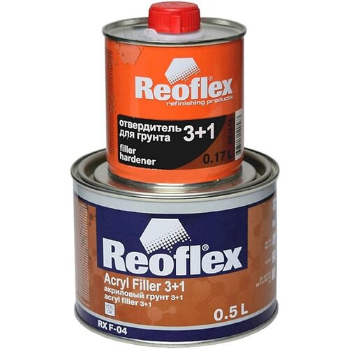 Акриловый грунт Reoflex RX F-04 3+1 Acryl Filler серый 0,5 л. с отвердителем 0,17 л.