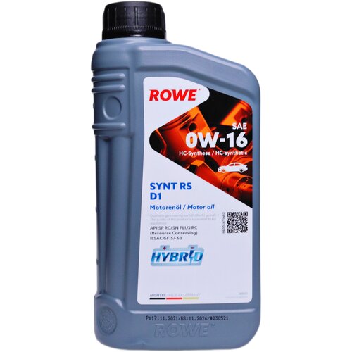 Моторное масло ROWE HIGHTEC SYNT RS D1 SAE 0W-16 1л